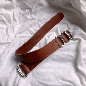 18mm leather NATO watch band